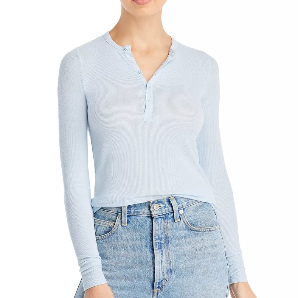 ATM Anthony Thomas Melillo Modal Rib Long Sleeve Henley